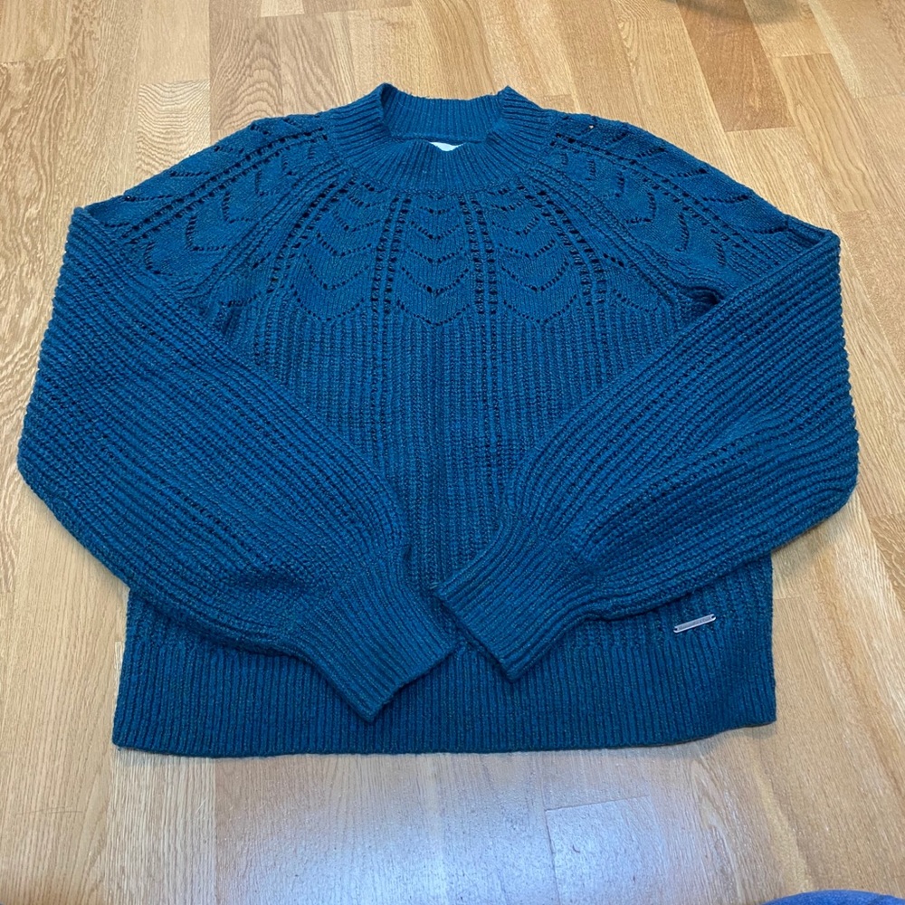 Abercrombie fuzzy mockneck sweater